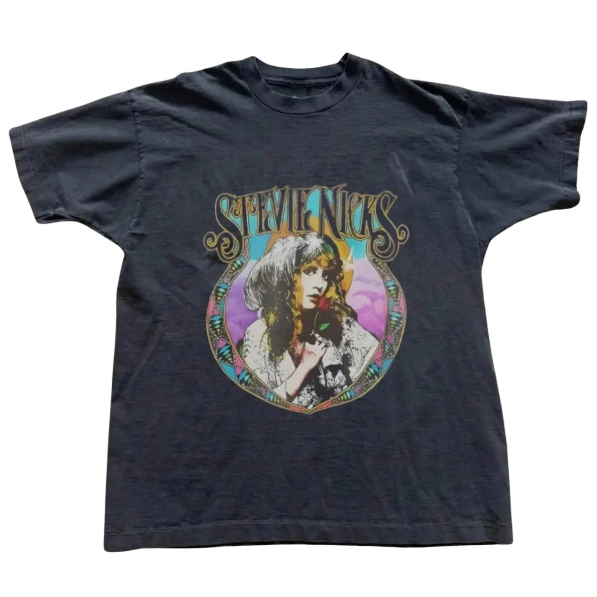 Stevie Nicks Vintage T Shirt, Fleetwood Mac Stevie Nicks Graphic Tee, Classic Rock Band Shirt, Retro 70s Music Tee, Boho Aesthetic Unisex Cotton T Shirt, Gift for Rock Music Fans