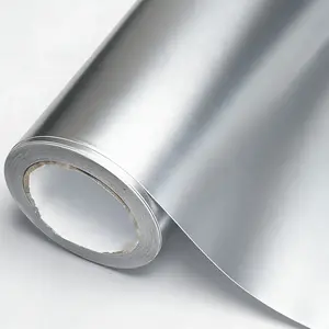 Premium Matte Satin Metallic Silver Vinyl Wrap Film Car Sticker Decal With Air Release Self Adhesive