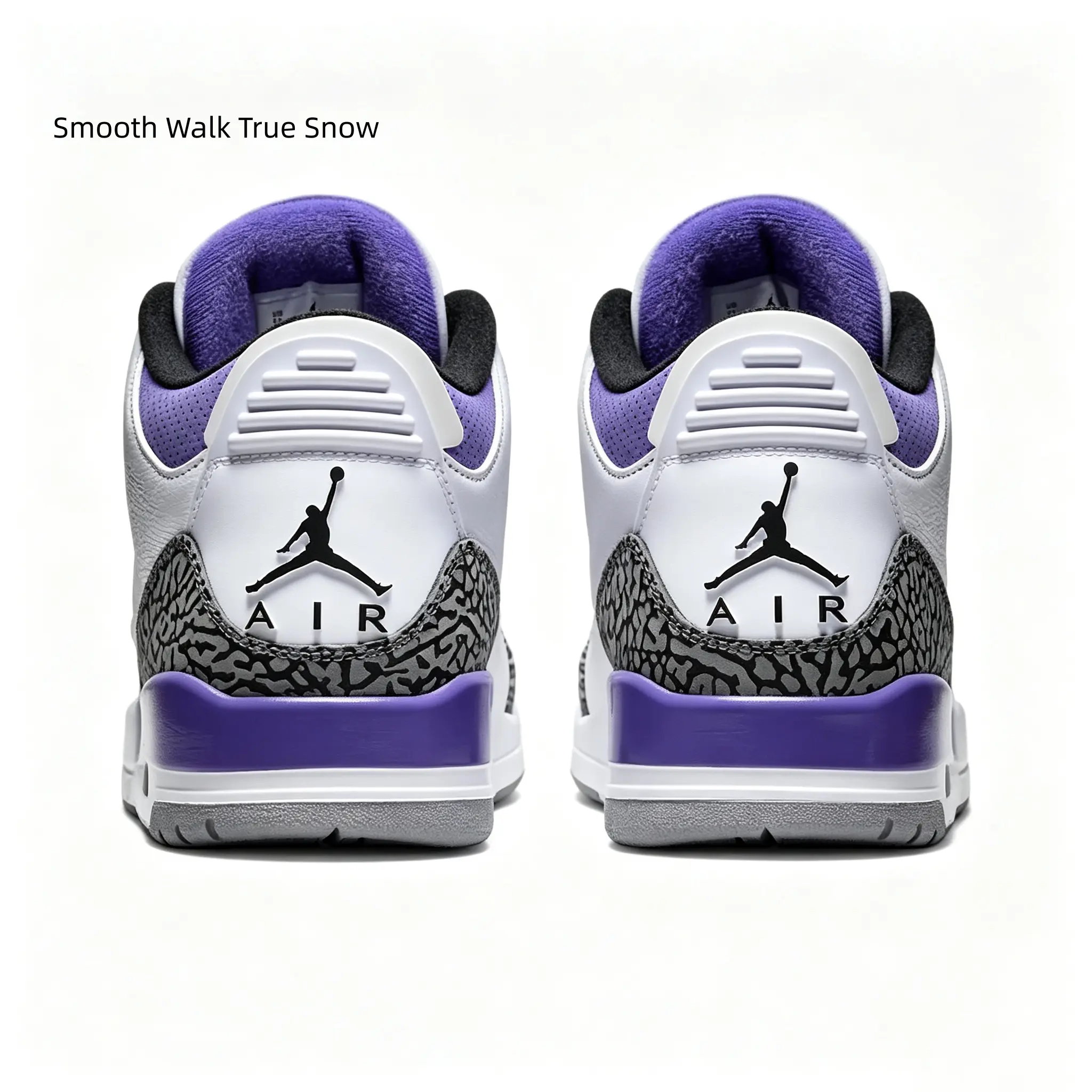 Cream White Violet Purple Leather Crack Suede Retro Street Sneakers Cushioned Mid Top Casual Shoes