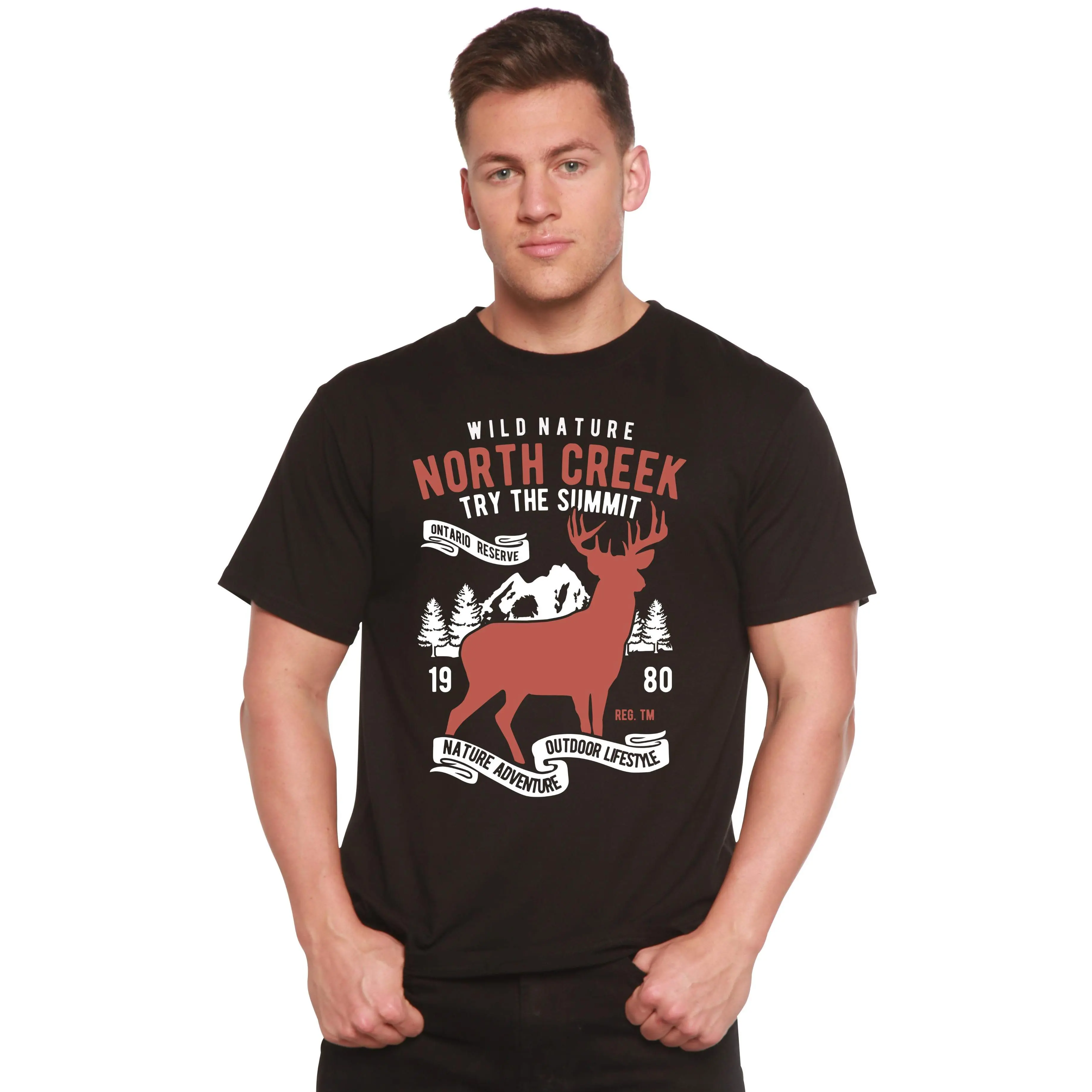 North Creek Spun Bamboo® Men's Bamboo Viscose/Organic Cotton Short Sleeve Graphic T-Shirt