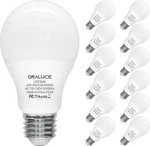 12 Pack A19 LED Light Bulb E26 Base LED Bulb, 9W Lightbulbs Non Dimmable 900 Lumens, for Bedroom Living Room Kitchen