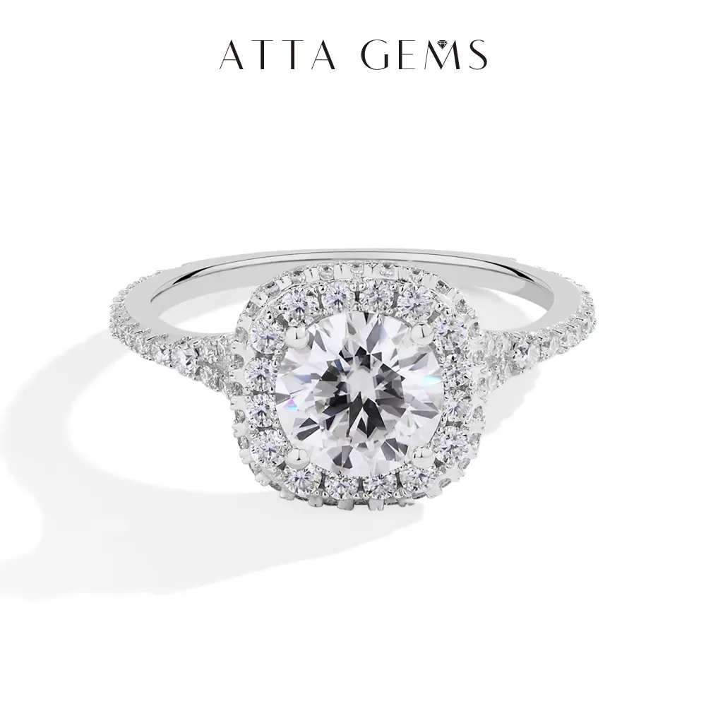 Women's 1.2CT Brilliant Cut Synthetic Moissanite Solitaire Ring - Female Elegant Artificial Gemstone Band, Sparkling Rings for Daily Wear & Proposal Moments, Multi-Size Jewelry R182 summerwins