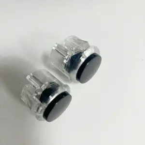 Transparent Arcade Push Button - Clear Design with COLOR Cap Component