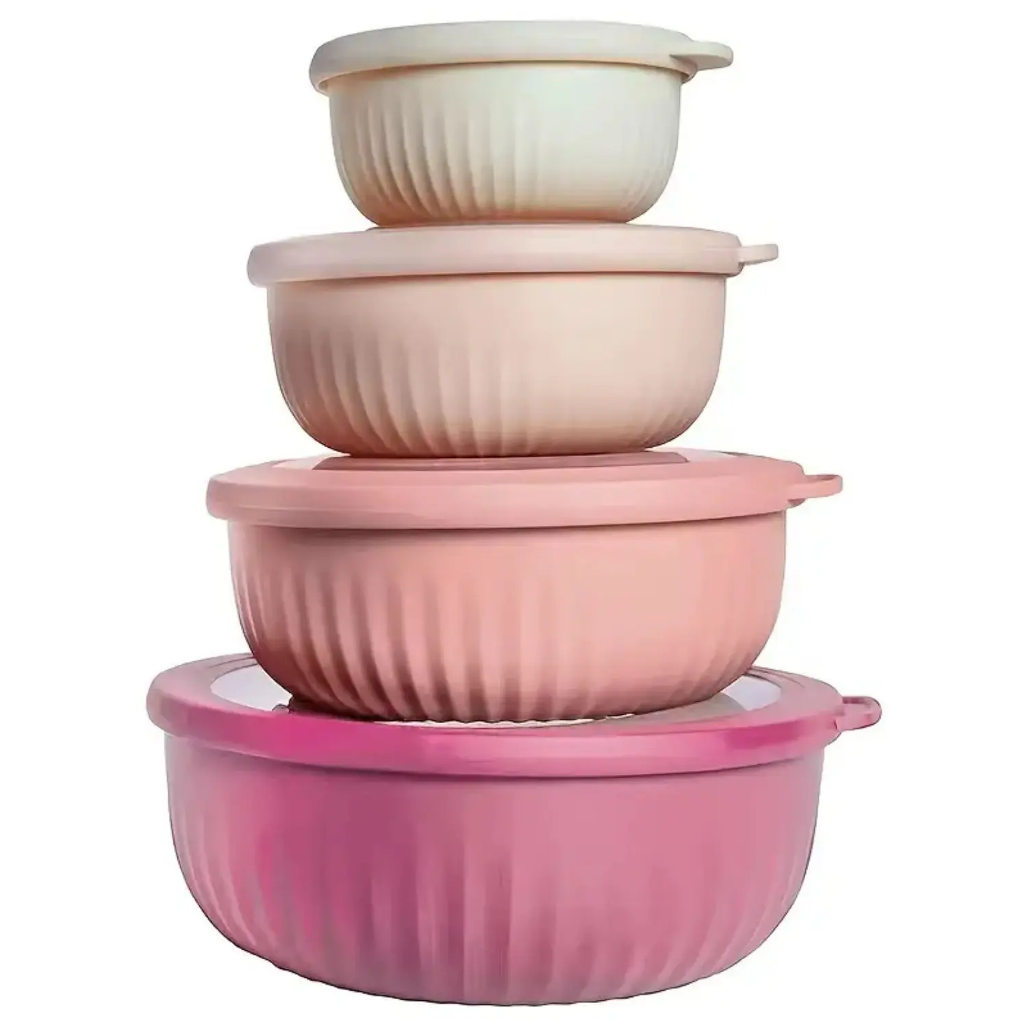 8pcs/Set, [4 Bowls + 4 Lids] TCBM Wide-Mouth Mixing Bowl Set with Lids, Multiple Sizes, Food-Grade Salad Dressing Containers, Snack Bowls, Suitable for Reusability, Suitable for Freezer Storage, Party Supplies, Weddings, Thanksgiving