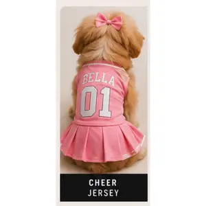 Personalized Pet Jersey - Dog Football/Baseball/Hockey Jersey, Game Day Wear with Name & Included Custom Number