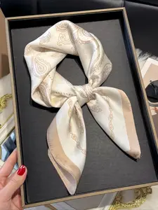 Boho Style Paisley Print Square Scarf, Fashionable Soft Comfortable Scarf for Women & Men, Casual Versatile Scarf for Daily Wear, Boho Style Shawl