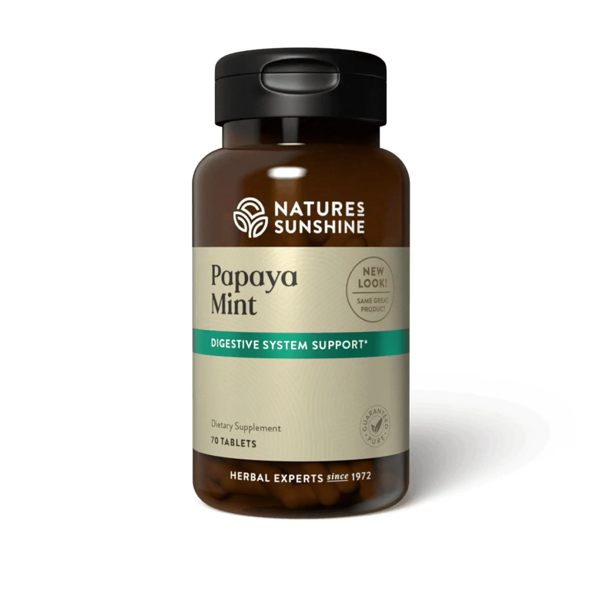 Nature's Sunshine Papaya Mint Chewable Tablets | Digestive Enzyme Supplement with Papain & Peppermint | Supports Digestion & Fresh Breath | 70 Ct