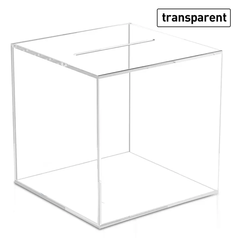 Transparent Simple Design Piggy Bank, Coin Savings Bank, 1 Count Cash Saving Box Money Saving Challenge Storage Box for Home and Office, Clear Acrylic Savings Jar Square Box, Ideal Gift
