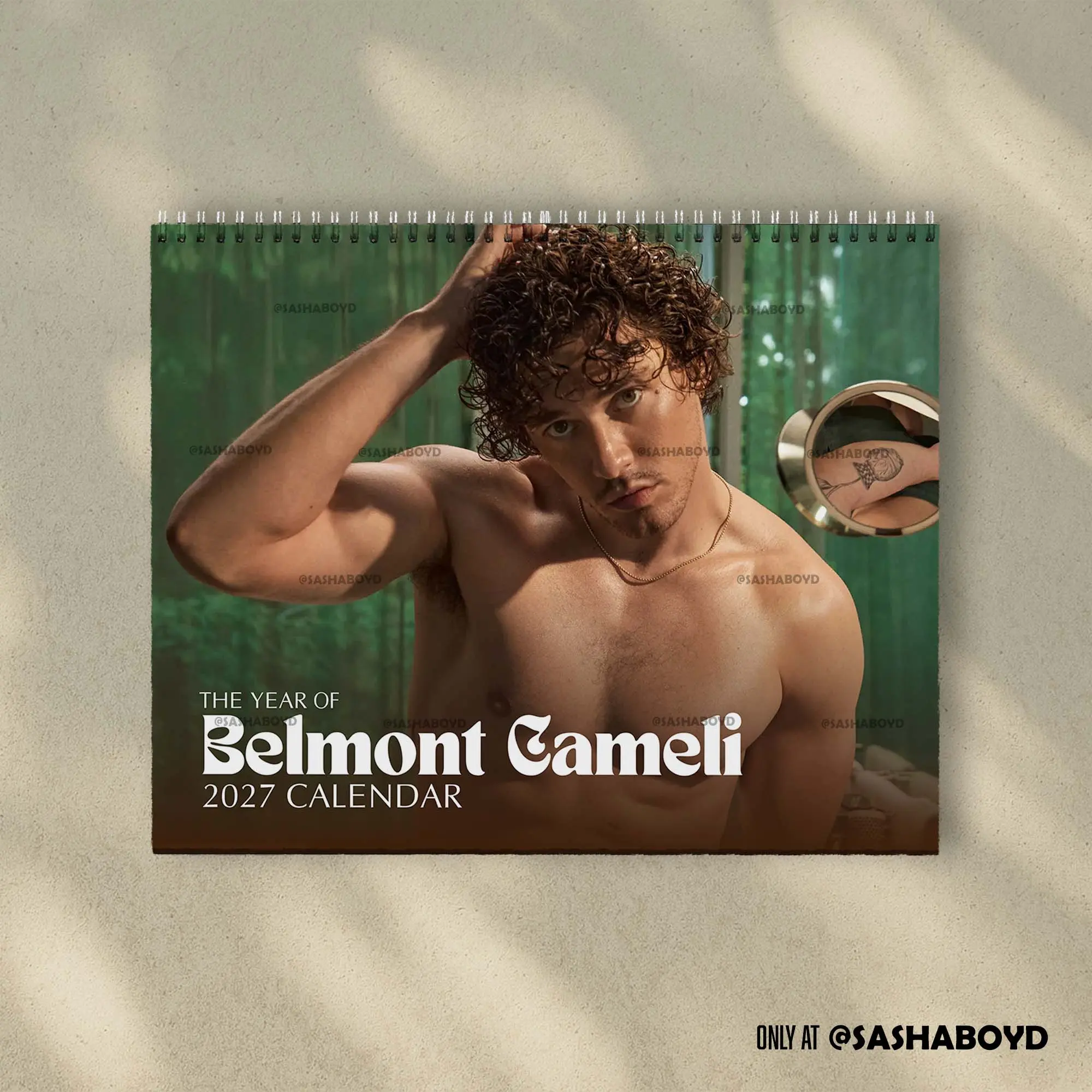 2027 Calendar, A Year Of Belmont Cameli 2027 Wall Calendar - Garrett Graham Off Campus Calendar | Home Decor, Office Decor - New Year Fan Gift