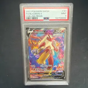Pokémon Blaziken V (Full Art) 161/198 Swsh06: Chilling Reign Holo PSA 9