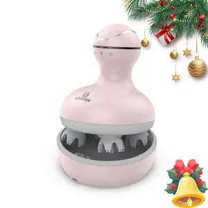 COMFIER Electric Cordless Hair Scalp Massager with Kneading 84 Massage Nodes, Handheld Portable Head Scratcher Massager for Hair Growth, Deep Clean and Stress Relax, Gifts for Men Dad Mom Silicone Relaxing Plug Water Proof Black