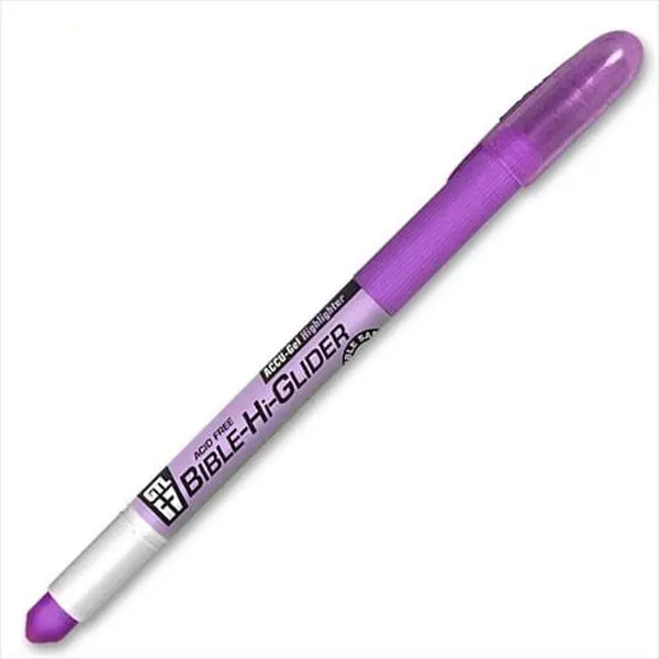 G T Luscombe Co. 08117X Designer Accu Gel Highlighter, Bible Hi-Glider, Book and Bible Accessory, Violet