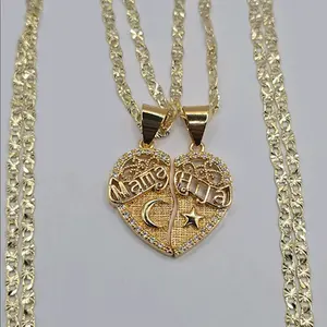 MOTHER'S DAY ( mama hija )hearts chains set gold-plated 2 chains included
