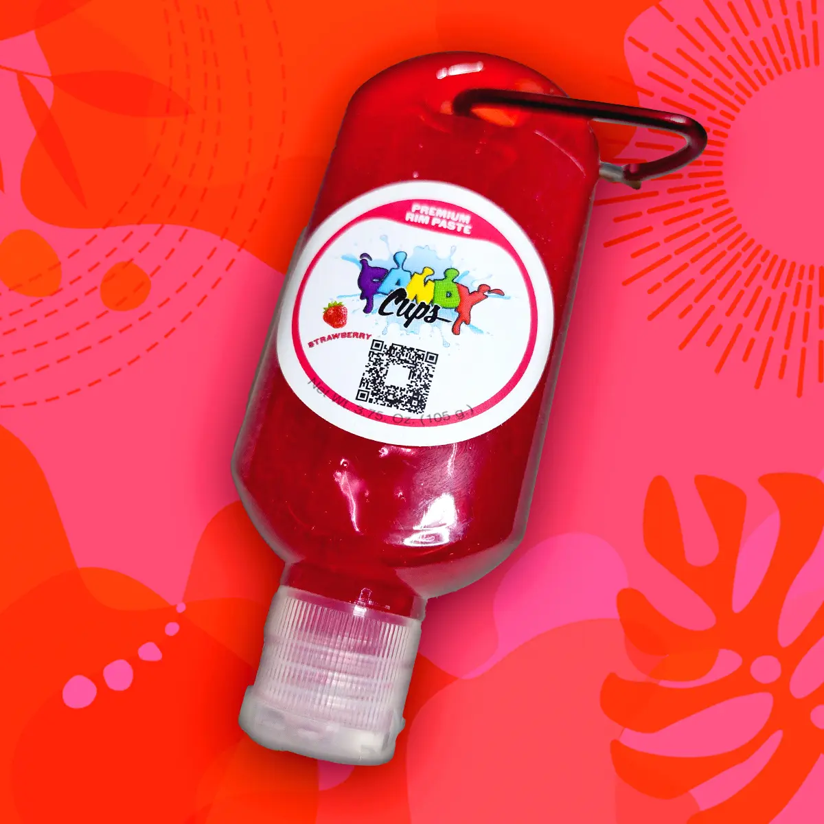 Candy Cups Premium Flavored Squeeze Bottle Strawberry 3.75 oz