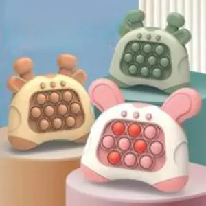 Press and Play (1 pack), Puzzle Challenge, Speed Push Game Console, Mind Logic Puzzle Challenge, Ground Mouse, Creative Stress Relief Gift for Children (Bring Three 7-Battery Batteries)