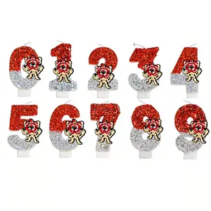 Stranger Eleven Robin Steve Dustin Candles 0-9 Number Cake Decoration Birthday Party Cake Topper Gifts Supplies