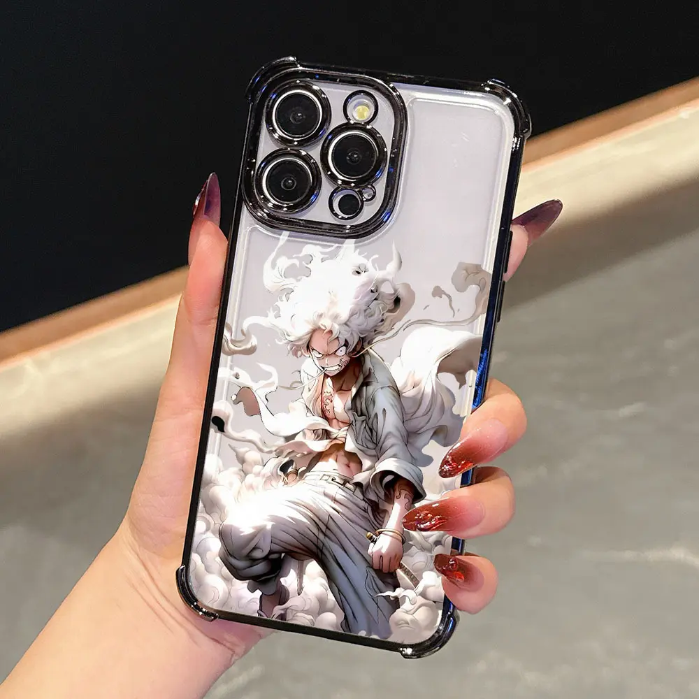 Popular Anime Male Warrior Nika Form Phone Case Compatible with for iphone 17, Air 16, 16E, 15, 14, 13, 12 Mini, 11 Pro Max, X, XR, XSMAX, 8, 7 E Plus. Features a Plated Edge for Drop Protection And a Transparent Back for a Luxurious And Creative Feel, Ni