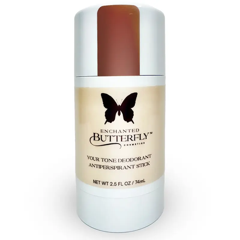 Enchanted Butterfly Cosmetics Tinted Antiperspirant Deodorant Stick- Dark Tone 2.5 oz Fresh Scent Body Care Fragrance