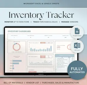2026 Small Business Bundle Inventory Tracker Order Tracker Product Handmade Pricing Calculator Smart Bill Calendar Google Sheet Excel (PaperBack)
