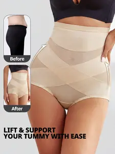 Shapewear for Women Tummy Control, Compression Tummy Tuck, Seamless Sculpting Underwear Panties High Waist Body Shaper Cotton Spanks Girdle Under Dress Compression Waist Smooth Fit Shapewear Shorts
