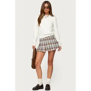 Tracy Plaid Pleated Mini Skirt