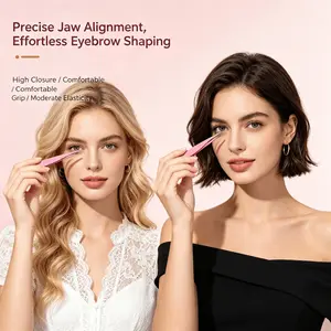 4pcs Professional Eyebrow Tweezers, Rubber Coated Anti-Slip, Easy Pluck Eyebrows Beard, Portable Travel Makeup Tool with Storage Case