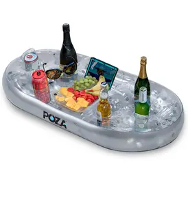 Pool Float - SILVER FLOATING COOLER