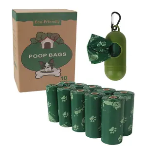 Pet Poop Bags with Dispenser, Leak-Proof Biodegradable Dog Waste Bags, Bulk Compostable Bags for Daily & Travel Use