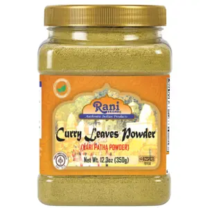 Rani Curry Leaves Powder (Kari Neem Patha) Indian Spice 12.3oz (350g) PET Jar ~ All Natural | Vegan | Gluten Friendly | NON-GMO | Indian Origin