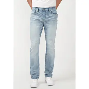 Slim Ash Men's Jeans in Crinkled Light Blue - BM22784