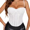Avidlove Corset Tops for Women Lace Bustier Top Underwire Sexy Halloween Costume Exotic Slim Fit Bralette with 7 Waist Bones & Full Back Buckles Chic Adjustable