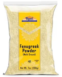 Rani Fenugreek (Methi) Seeds Ground Powder 7oz (200g) Trigonella foenum graecum ~ All Natural | Vegan | Gluten Friendly | Non-GMO | Kosher | Indian Origin, used in cooking & Ayurvedic spice