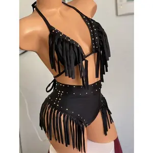 HIGH WAIST FRINGE SET EXOTIC DANCE WEAR