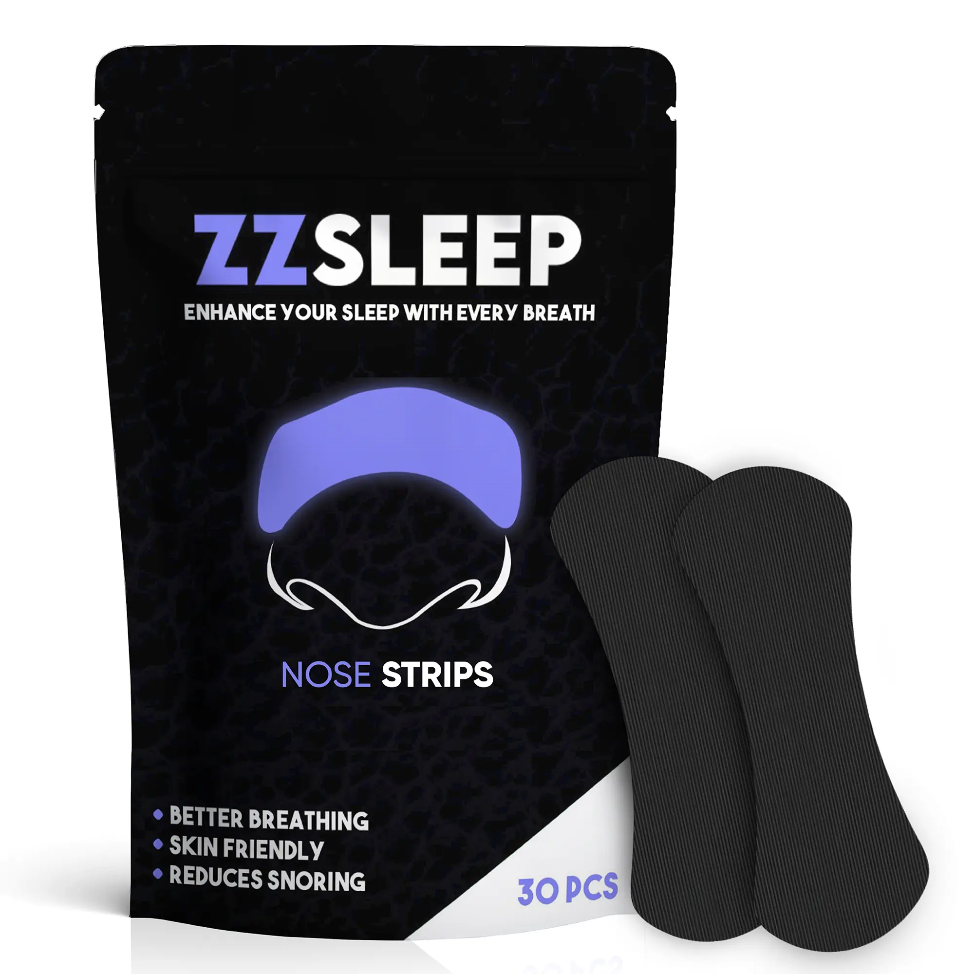 ZZSleep Nasal Strips – (30 Strips) for Snore Prevention, Rest & Recovery, Nasal Congestion Relief Strips ZZSleep Nasal Strips – (30 Strips) for Snore Prevention, Rest & Recovery, Nasal Congestion Relief Strips