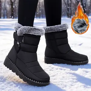 Women Snow Boots Winter Shoes with Fur Lined Warm Slip On Boots for Women Waterproof Booties Comfortable Outdoor Anti Slip Shoes