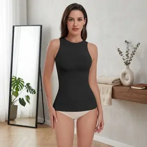 Women's Seamless Tummy Control Shapewear Tank Top - High Compression Body Shaper Camisole for Slimming Posture Support Comfortable Breathable Everyday Wear Perfect Under Clothing