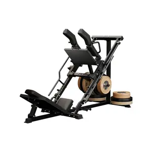 GAOMON 2-in-1 Leg Press & Hack Squat Machine, Linear Bearing Smooth Track, Fits 1" & 2" Weight Plates, 1200LB Capacity, 4-Position Safety Stops, Quick-Change Footplate, Plate Storage (Weights Not Included)