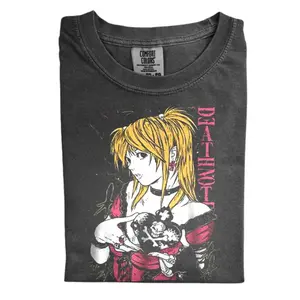 The Misa Amane Death Note Comfort Color, Gothic Anime Girl Tee, Vintage Manga Graphic T-Shirt, Streetwear Shirt, Gift for Fans, Trending T-Shirt