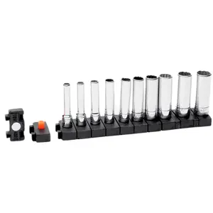 ToolBox Widget Pro 1/4" Modular Socket Organizers - 12 Units with Magnets and Orange Stem for Tool Inventory Management wrench organizers