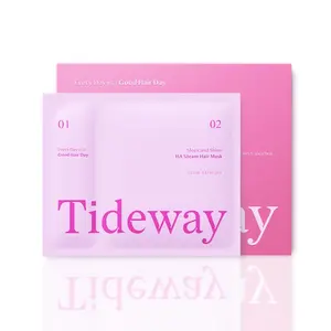 【Bulk & Save】Tideway Sleek and Shine 3X Keratin Hair Treatment & 5D Hyaluronic Acid Steam Hair Mask Combo Pack for Moisturizing and Repairing Damaged Hair, Perfect Present for Men Women Friend Family Gift Haircare Conditioner