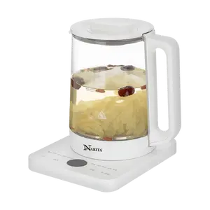 NARITA 1.5L Electric Glass Kettle for Bird's Nest, Herbal Tea, Stewing - Automatic Keep Warm, Multi-functional Health Pot NEK-1515