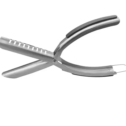 1-Pack Stainless Steel Rib Membrane Remover & Fat Trimmer - Barbecue Cooking Kitchen Utensil, Drawer-Ready Storage, Contoured Grip, Dishwasher Safe, Deformation-Resistant, Durable Food-Grade Steel, Curved Tip for Clean Meat Prep