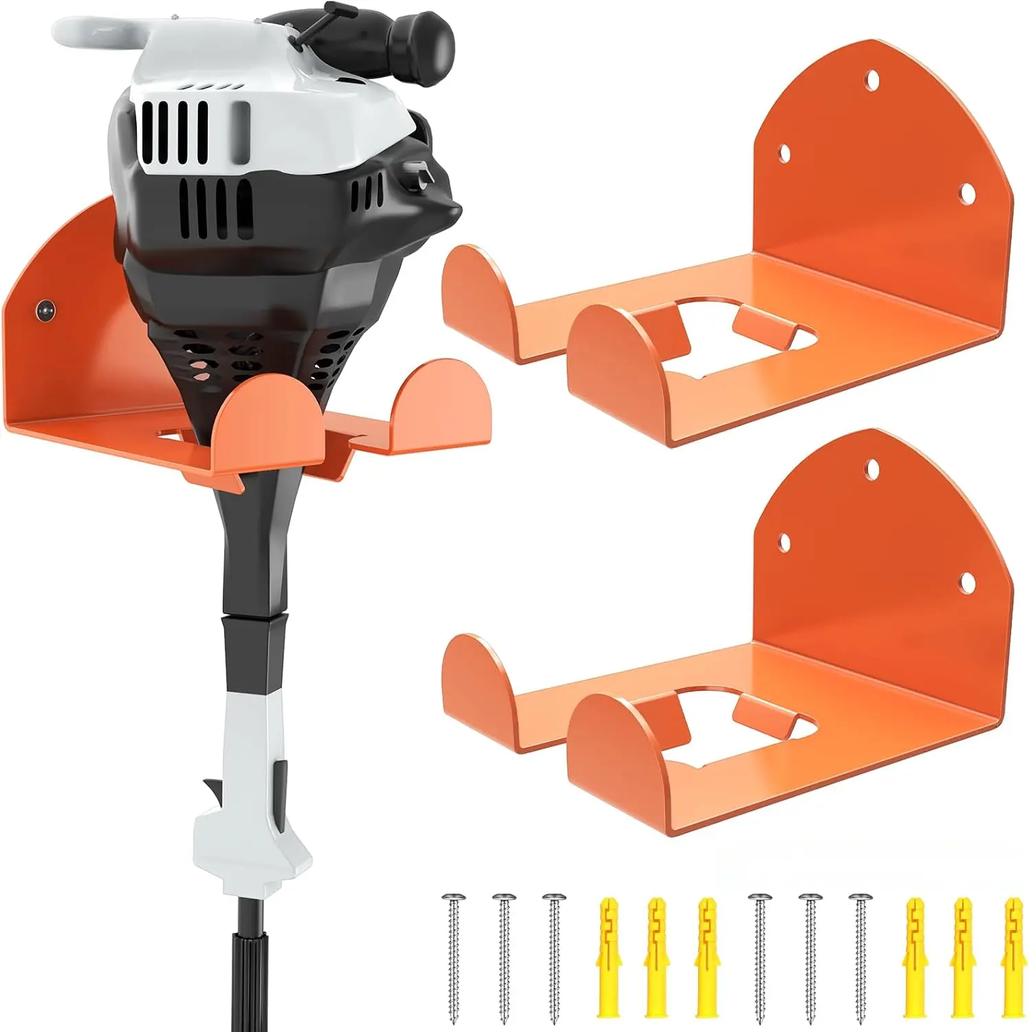 Garage Organizer Trimmer Rack, Garden Power Tool Hanger Weed Whackers Holder Wall Mounted for Grass Trimmer, Hedge Trimmer, Weed Wacker and Garden Power Tools
