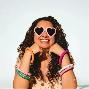 Bubble Bangle & Babe Bracelet Key Ring - Multi-Colored Silicone Fashion Accessory for Women Car Decoration Charm Perfect Christmas Gift - Summer Dainty Jewelry