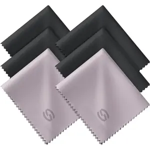 6 Pack  Microfiber Glasses Cleaning Cloths - Ultra Soft & Scratch Free for Eyeglasses, Sunglasses, Camera Lenses, Tablets & Screens - Washable &