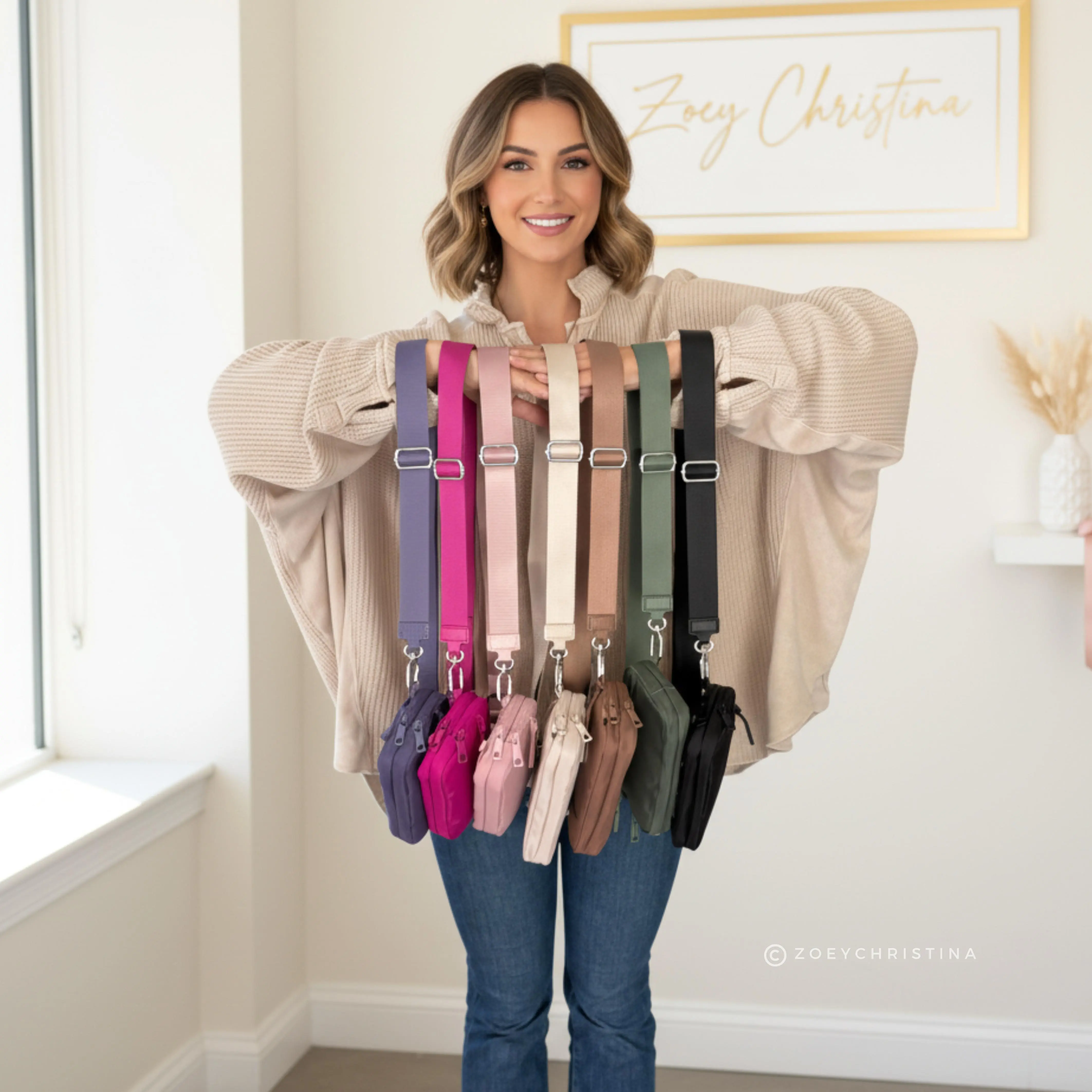 Convertible Crossbody & Wristlet Wallet Bag – 7 Colors | 2-Zipper Purse with Card Slots, Phone Holder & Adjustable Strap body full size puffer