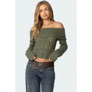 Kenna Fold Over Knit Top