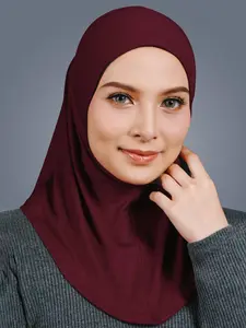 Women's Soft Jersey Modal Instant Hijab Scarf, Lightweight Hijab, Ripped Design, Plain Pattern, Elegant Style, Perfect for All Seasons