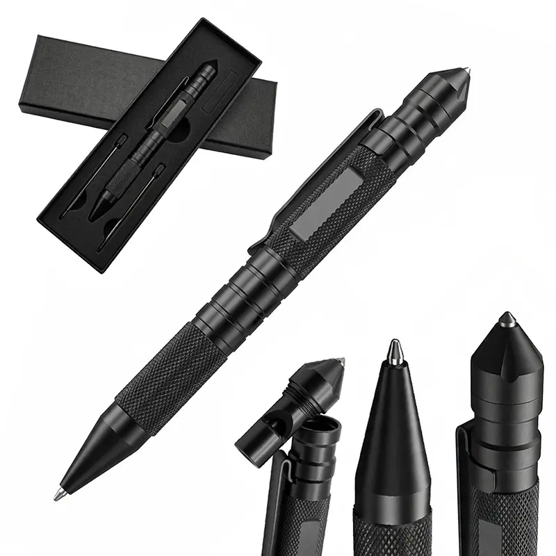 Tungsten steel attack breaking window head high decibel survival whistle multifunctional tactical pen signature pen self-defense pen Writing Pens Specialty Pen Cool Pens