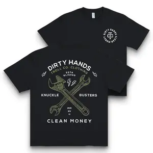 DIRTY HANDS CLEAN MONEY Knuckle Busters Mechanic Work T-Shirt